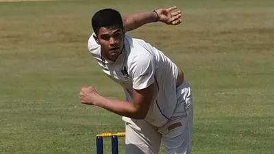 ksca invitational tournament  arjun tendulkar shines for goa with stunning 9 wicket haul