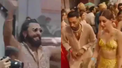 hardik pandya ananya pandey dance like desi  ranveer singh exhales energy  see baraat dance of anant ambani