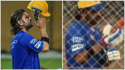 watch  ms dhoni sweats it out in the nets for csk ahead of ipl 2024