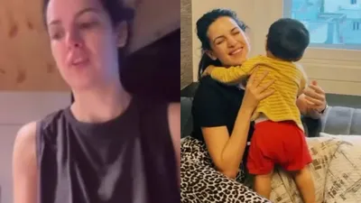 watch  natasa stankovic and son agastya s adorable ice facial conversation with a cricket twist