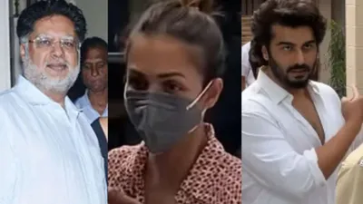 malaika arora inconsolable after father s demise  arjun kapoor spotted at her mumbai home