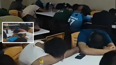 iim amritsar students  mess hall sleep in highlights this unique problem   watch