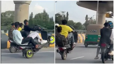 viral video  bengaluru police detains 44 for dangerous driving stunts  internet cheers for ‘instant karma’