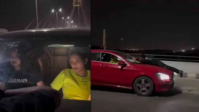 viral video  man lies on car bonnet for reel at delhi’s signature bridge  internet reacts