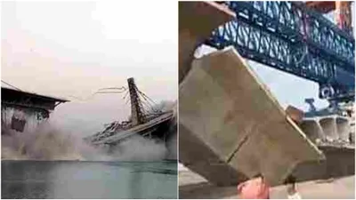 tragedy strikes in bihar  under construction bridge collapse claims 1 life  multiple trapped