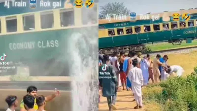 prank gone wrong  pakistani men spray water inside moving train  leading to unexpected consequences