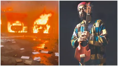 bangladesh unrest  popular hindu musician rahul ananda s home set on fire by protestors in dhaka